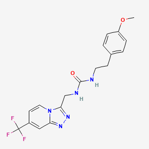 1-(4-Methoxyphenethyl)-3-((7-(trifluoromethyl)-[1,2,4]triazolo[4,3-a]pyridin-3-yl)methyl)urea