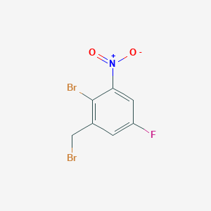molecular formula C7H4Br2FNO2 B2925927 2-Bromo-5-fluoro-3-nitrobenzyl bromide CAS No. 1807120-19-9