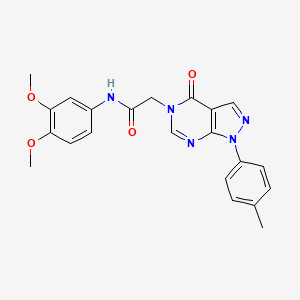 molecular formula C22H21N5O4 B2925934 N-(3,4-dimethoxyphenyl)-2-[1-(4-methylphenyl)-4-oxopyrazolo[3,4-d]pyrimidin-5-yl]acetamide CAS No. 863446-66-6