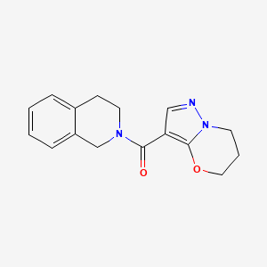 molecular formula C16H17N3O2 B2925935 (6,7-dihydro-5H-pyrazolo[5,1-b][1,3]oxazin-3-yl)(3,4-dihydroisoquinolin-2(1H)-yl)methanone CAS No. 1428363-11-4