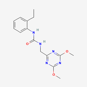 molecular formula C15H19N5O3 B2925953 1-((4,6-Dimethoxy-1,3,5-triazin-2-yl)methyl)-3-(2-ethylphenyl)urea CAS No. 2034424-09-2