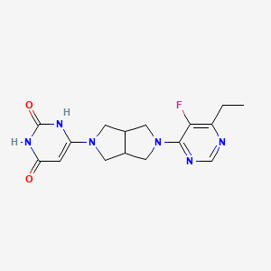 6-[5-(6-Ethyl-5-fluoropyrimidin-4-yl)-1,3,3a,4,6,6a-hexahydropyrrolo[3,4-c]pyrrol-2-yl]-1H-pyrimidine-2,4-dione