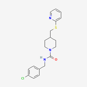 N-(4-chlorobenzyl)-4-((pyridin-2-ylthio)methyl)piperidine-1-carboxamide
