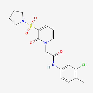 N-(3-chloro-4-methylphenyl)-2-[2-oxo-3-(pyrrolidin-1-ylsulfonyl)pyridin-1(2H)-yl]acetamide