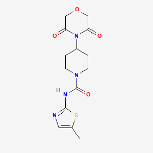 4-(3,5-Dioxomorpholin-4-yl)-N-(5-methyl-1,3-thiazol-2-yl)piperidine-1-carboxamide