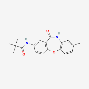 molecular formula C19H20N2O3 B2925969 N-(8-methyl-11-oxo-10,11-dihydrodibenzo[b,f][1,4]oxazepin-2-yl)pivalamide CAS No. 922109-28-2