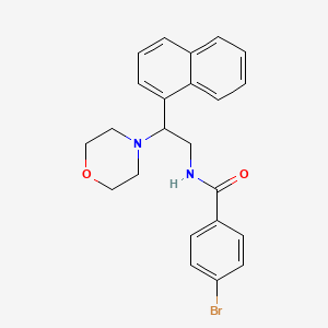 molecular formula C23H23BrN2O2 B2925971 4-bromo-N-(2-morpholino-2-(naphthalen-1-yl)ethyl)benzamide CAS No. 941975-75-3