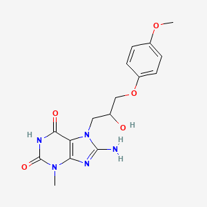 8-amino-7-[2-hydroxy-3-(4-methoxyphenoxy)propyl]-3-methyl-3,7-dihydro-1H-purine-2,6-dione