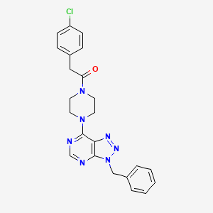 3-benzyl-7-{4-[(4-chlorophenyl)acetyl]piperazin-1-yl}-3H-[1,2,3]triazolo[4,5-d]pyrimidine