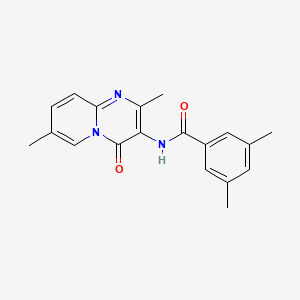 molecular formula C19H19N3O2 B2925984 N-(2,7-dimethyl-4-oxo-4H-pyrido[1,2-a]pyrimidin-3-yl)-3,5-dimethylbenzamide CAS No. 942001-52-7