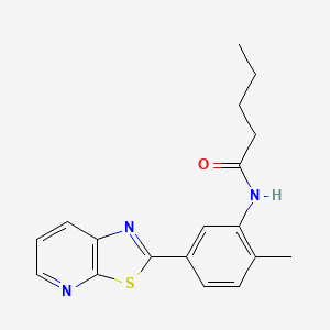 N-(2-methyl-5-(thiazolo[5,4-b]pyridin-2-yl)phenyl)pentanamide
