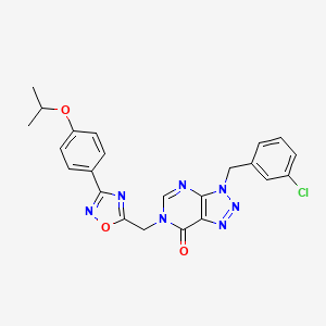 3-(3-chlorobenzyl)-6-((3-(4-isopropoxyphenyl)-1,2,4-oxadiazol-5-yl)methyl)-3H-[1,2,3]triazolo[4,5-d]pyrimidin-7(6H)-one