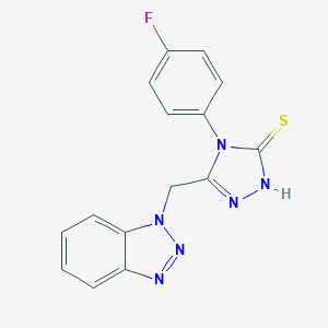 5-(1H-1,2,3-benzotriazol-1-ylmethyl)-4-(4-fluorophenyl)-2,4-dihydro-3H-1,2,4-triazole-3-thione