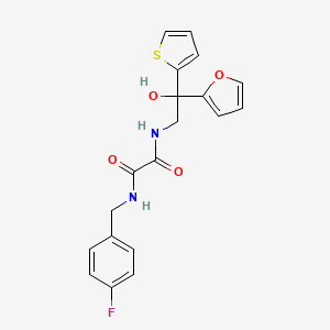 N1-(4-fluorobenzyl)-N2-(2-(furan-2-yl)-2-hydroxy-2-(thiophen-2-yl)ethyl)oxalamide