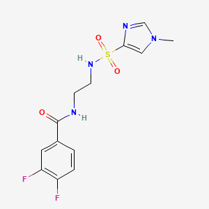 3,4-difluoro-N-(2-(1-methyl-1H-imidazole-4-sulfonamido)ethyl)benzamide