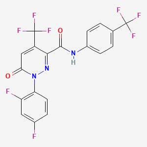 1-(2,4-difluorophenyl)-6-oxo-4-(trifluoromethyl)-N-[4-(trifluoromethyl)phenyl]-1,6-dihydro-3-pyridazinecarboxamide