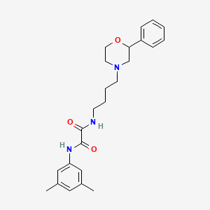 molecular formula C24H31N3O3 B2926009 N1-(3,5-二甲基苯基)-N2-(4-(2-苯基吗啉基)丁基)草酰胺 CAS No. 954085-20-2