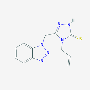 molecular formula C12H12N6S B292601 5-(1H-benzotriazol-1-ylmethyl)-4-(prop-2-en-1-yl)-4H-1,2,4-triazole-3-thiol 