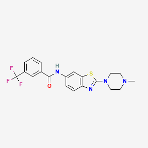 molecular formula C20H19F3N4OS B2926010 N-(2-(4-methylpiperazin-1-yl)benzo[d]thiazol-6-yl)-3-(trifluoromethyl)benzamide CAS No. 1105223-12-8