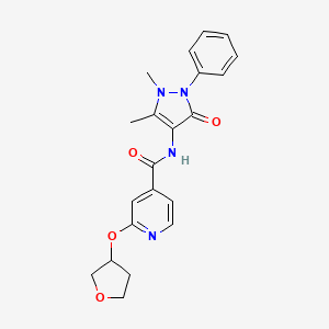 N-(1,5-dimethyl-3-oxo-2-phenyl-2,3-dihydro-1H-pyrazol-4-yl)-2-((tetrahydrofuran-3-yl)oxy)isonicotinamide