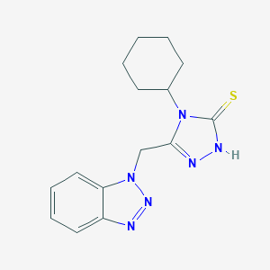 5-(1H-1,2,3-benzotriazol-1-ylmethyl)-4-cyclohexyl-2,4-dihydro-3H-1,2,4-triazole-3-thione