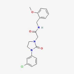 2-(3-(3-chlorophenyl)-2-oxoimidazolidin-1-yl)-N-(2-methoxybenzyl)acetamide