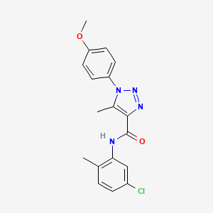 molecular formula C18H17ClN4O2 B2926028 N-(5-氯-2-甲苯基)-1-(4-甲氧苯基)-5-甲基-1H-1,2,3-三唑-4-甲酰胺 CAS No. 866896-32-4