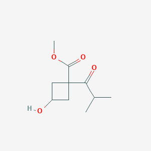 Methyl 3-hydroxy-1-(2-methylpropanoyl)cyclobutane-1-carboxylate