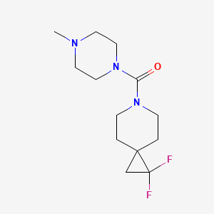 molecular formula C13H21F2N3O B2926034 (1,1-Difluoro-6-azaspiro[2.5]octan-6-yl)(4-methylpiperazin-1-yl)methanone CAS No. 2309216-92-8