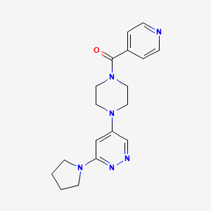 molecular formula C18H22N6O B2926039 吡啶-4-基(4-(6-(吡咯烷-1-基)哒嗪-4-基)哌嗪-1-基)甲酮 CAS No. 1797330-21-2