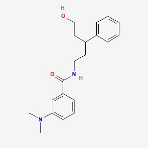 molecular formula C20H26N2O2 B2926042 3-(dimethylamino)-N-(5-hydroxy-3-phenylpentyl)benzamide CAS No. 1795434-60-4