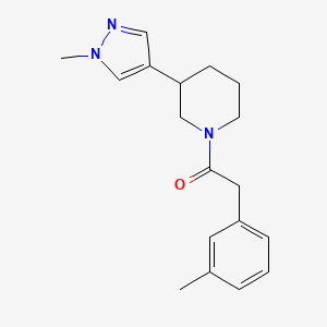 molecular formula C18H23N3O B2926044 1-(3-(1-甲基-1H-吡唑-4-基)哌啶-1-基)-2-(间甲苯基)乙烷-1-酮 CAS No. 2320172-64-1
