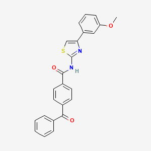 molecular formula C24H18N2O3S B2926047 4-benzoyl-N-[4-(3-methoxyphenyl)-1,3-thiazol-2-yl]benzamide CAS No. 536731-34-7