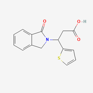molecular formula C15H13NO3S B2926054 3-(1-oxo-1,3-dihydro-2H-isoindol-2-yl)-3-(2-thienyl)propanoic acid CAS No. 478079-05-9