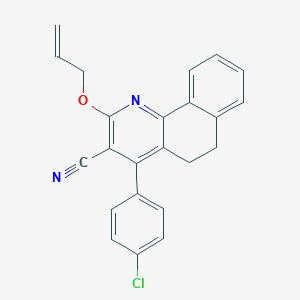 molecular formula C23H17ClN2O B292606 2-(Allyloxy)-4-(4-chlorophenyl)-5,6-dihydrobenzo[h]quinoline-3-carbonitrile 