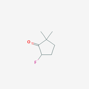 molecular formula C7H11FO B2926061 5-氟-2,2-二甲基环戊烷-1-酮 CAS No. 2172218-63-0