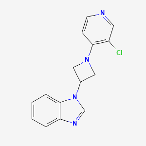molecular formula C15H13ClN4 B2926070 1-[1-(3-Chloropyridin-4-yl)azetidin-3-yl]benzimidazole CAS No. 2380078-83-9