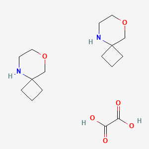 molecular formula C16H28N2O6 B2926071 8-Oxa-5-azaspiro[3.5]nonane hemioxalate CAS No. 1523571-09-6; 602326-48-7