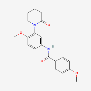 molecular formula C20H22N2O4 B2926081 4-methoxy-N-[4-methoxy-3-(2-oxopiperidin-1-yl)phenyl]benzamide CAS No. 941919-57-9