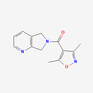 molecular formula C13H13N3O2 B2926097 (3,5-dimethylisoxazol-4-yl)(5H-pyrrolo[3,4-b]pyridin-6(7H)-yl)methanone CAS No. 2309556-33-8