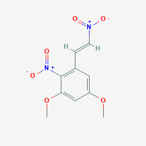 molecular formula C10H10N2O6 B2926105 1,5-dimethoxy-2-nitro-3-[(E)-2-nitrovinyl]benzene CAS No. 1269920-28-6