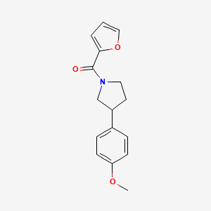 molecular formula C16H17NO3 B2926131 呋喃-2-基(3-(4-甲氧基苯基)吡咯烷-1-基)甲苯酮 CAS No. 1211214-76-4