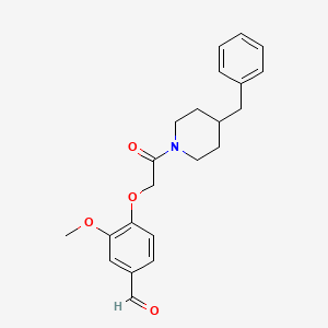 molecular formula C22H25NO4 B2926139 4-[2-(4-苄基哌啶-1-基)-2-氧代乙氧基]-3-甲氧基苯甲醛 CAS No. 1031524-16-9