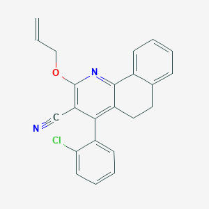 molecular formula C23H17ClN2O B292614 2-(Allyloxy)-4-(2-chlorophenyl)-5,6-dihydrobenzo[h]quinoline-3-carbonitrile 