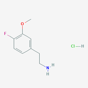 molecular formula C9H13ClFNO B2926147 2-(4-氟-3-甲氧基苯基)乙胺盐酸盐 CAS No. 154550-93-3