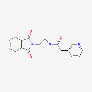 molecular formula C18H19N3O3 B2926153 2-(1-(2-(吡啶-3-基)乙酰基)氮杂环丁-3-基)-3a,4,7,7a-四氢-1H-异吲哚-1,3(2H)-二酮 CAS No. 1903164-46-4