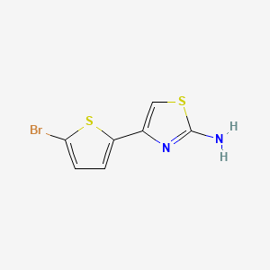 molecular formula C7H5BrN2S2 B2926160 4-(5-溴噻吩-2-基)噻唑-2-胺 CAS No. 34801-14-4