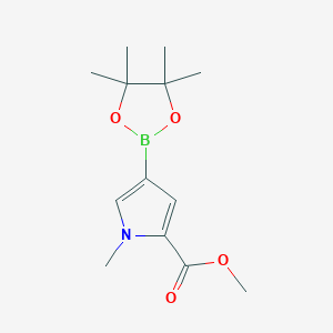 molecular formula C13H20BNO4 B2926162 1-甲基-4-(4,4,5,5-四甲基-1,3,2-二氧杂硼杂环-2-基)-1H-吡咯-2-甲酸甲酯 CAS No. 1351379-23-1