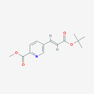 molecular formula C14H17NO4 B2926168 5-[(E)-3-[(2-甲基丙烷-2-基)氧基]-3-氧代丙-1-烯基]吡啶-2-甲酸甲酯 CAS No. 138834-58-9
