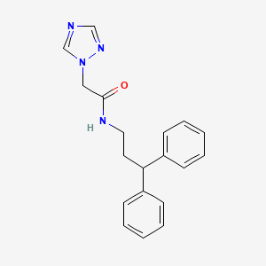 molecular formula C19H20N4O B2926175 N-(3,3-二苯丙基)-2-(1H-1,2,4-三唑-1-基)乙酰胺 CAS No. 866142-73-6